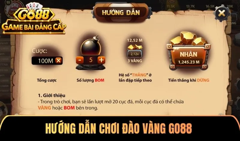 Hướng dẫn chơi Đào Vàng Go88